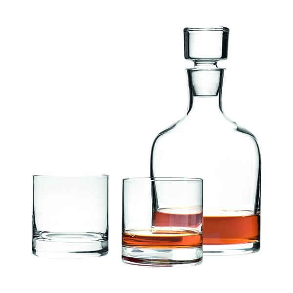 Karafa na whisky s dvěma skleničkami LEONARDO Ambrogio, 0,7 l 