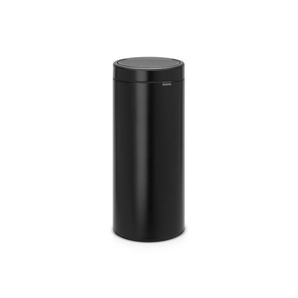 Матово черно стоманено кошче за боклук отваряне с докосване 30 l Touch Bin – Brabantia