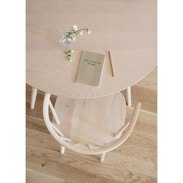 Кръгла маса за хранене с плот от дъб 115x115 cm Yumi - Rowico-image-2