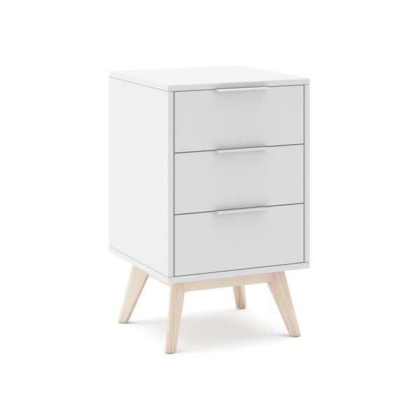 Бяло нощно шкафче Campus - Marckeric-image-2