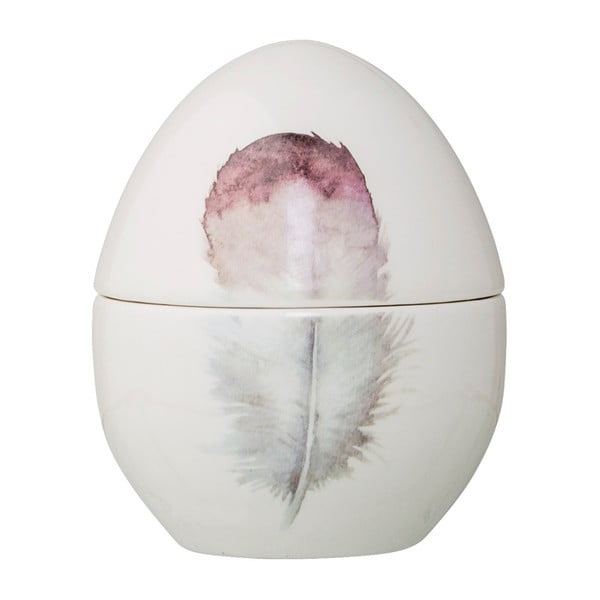 Декоративна керамична кутия с форма на яйце Feather - Bloomingville