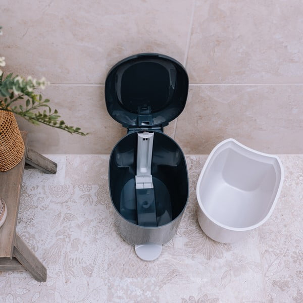 Тъмносиво пластмасово кошче за боклук с педал 3,5 l – Addis-image-2