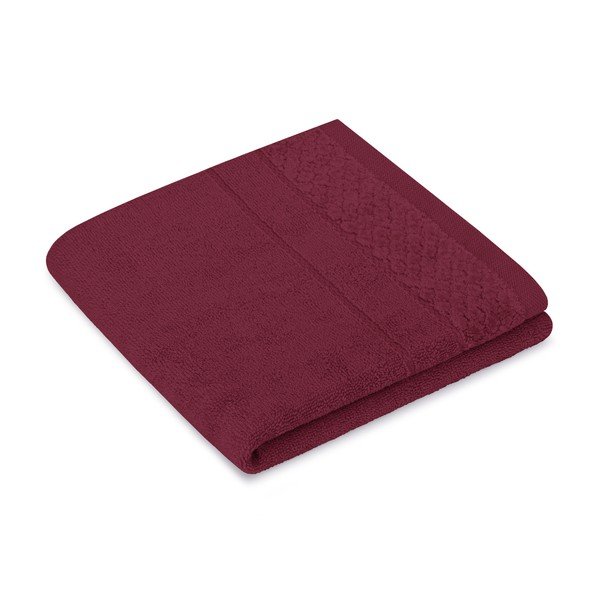 Червени памучни хавлии и кърпи за баня в комплект от 3 бр. от тери Rubrum – Restilo-image-2