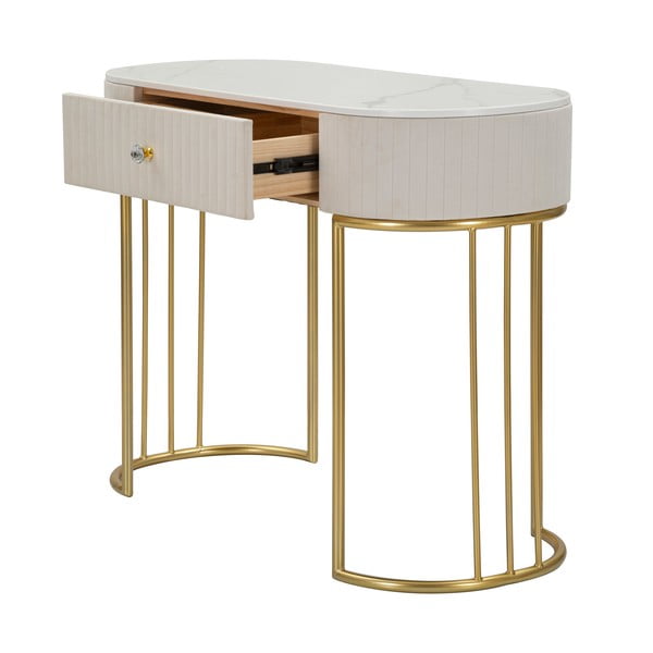 Бежова конзолна маса 100x40 cm Montpellier - Mauro Ferretti-image-3