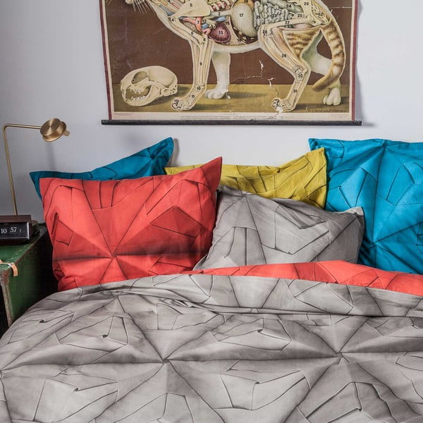 Červeno-hnědé povlečení Snurk Monogami, 140 x 200 cm-image-3