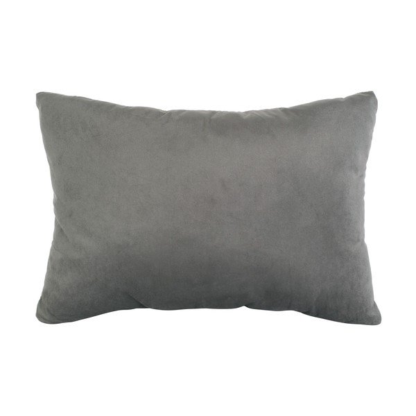 Сива кадифена възглавница Кадифе, 60 x 30 cm Ribbed - PT LIVING-image-2