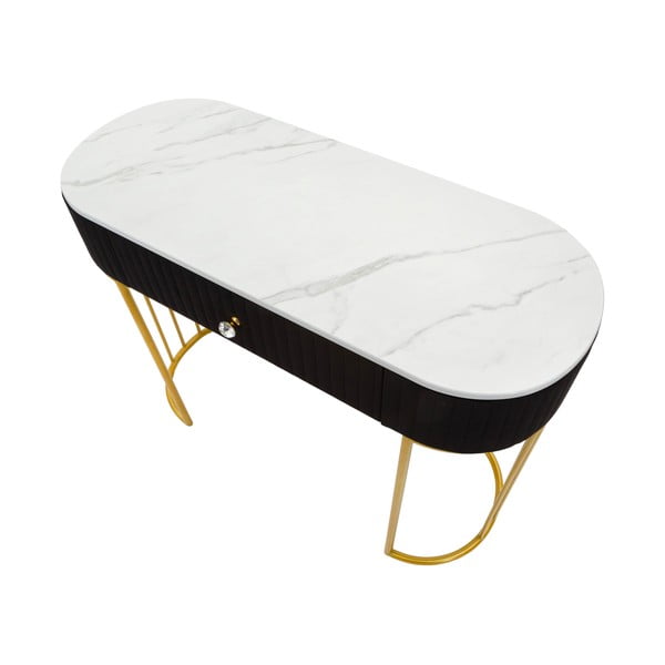 Конзолна маса в черно и златно 43x100 cm Montpellier - Mauro Ferretti-image-3