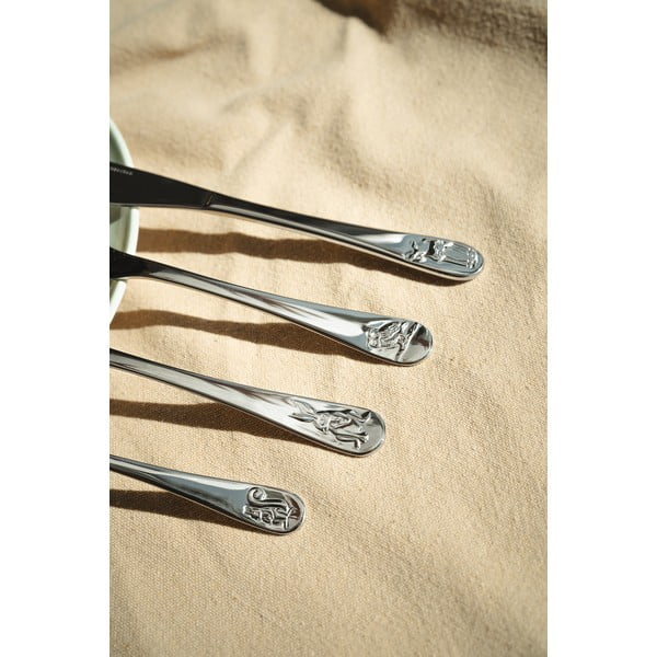 Детски прибори за хранене от неръждаема стомана в сребристо 4 бр. Forest Animals – Zilverstad-image-2