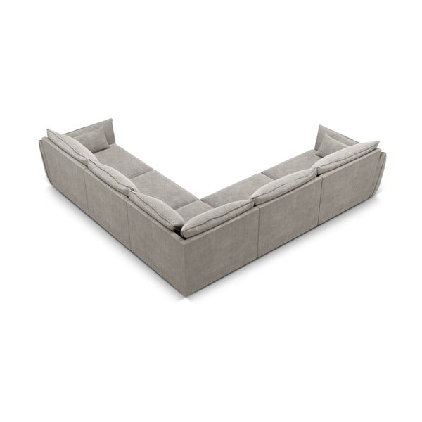 Светлосив ъглов диван (променлив) Vanda - Mazzini Sofas-image-3