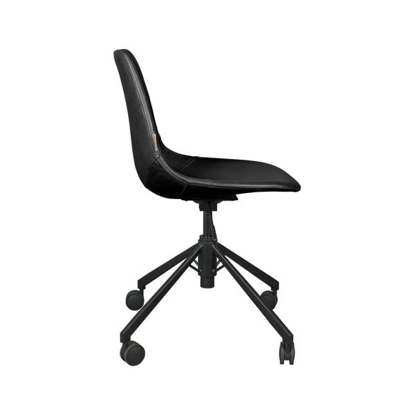 Черен офис стол на колела Franky - Dutchbone-image-3