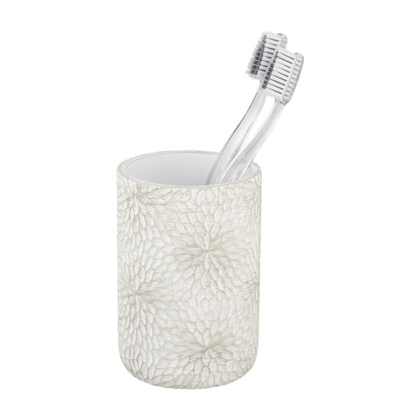 Чаша за четки за зъби от полиресин в бял и златист цвят Montalfano – Wenko-image-3