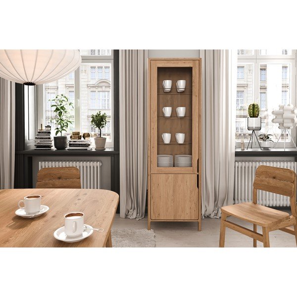 Витрина от масивен дъб в естествен цвят  59x188 cm Twig – The Beds-image-3