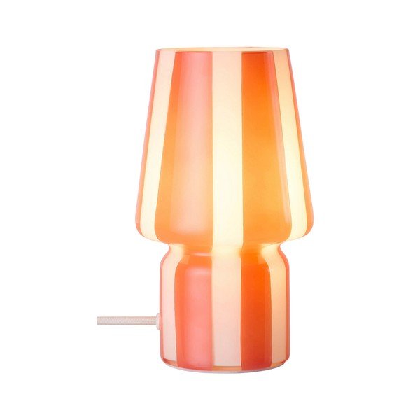 Червена/бяла стъклена настолна лампа (височина 21,5 cm) Carlo – Ellos Home-image-3