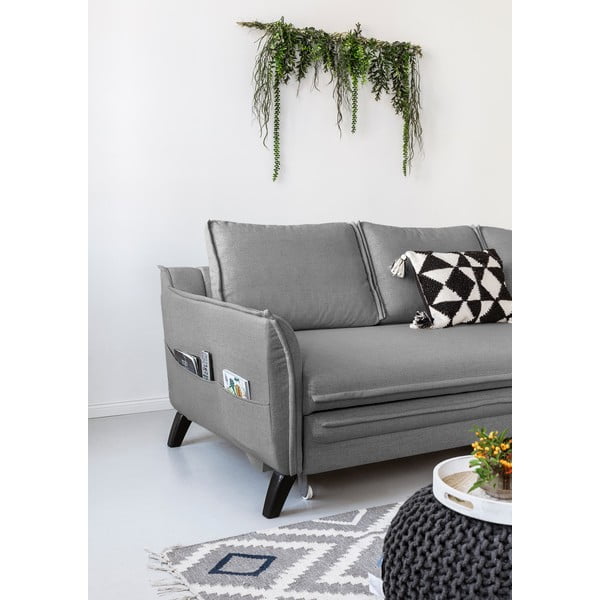 Сив разтегателен диван ъгъл, десен ъгъл Charming Charlie - Miuform-image-3
