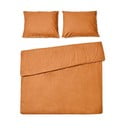 Оранжев чаршаф за двойно легло от измит памук, 200 x 220 cm - Bonami Selection