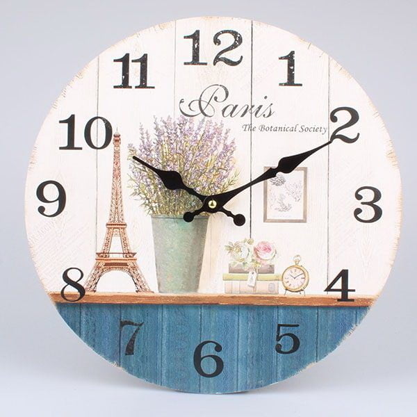 Nástěnné dřevěné hodiny Dakls Francés