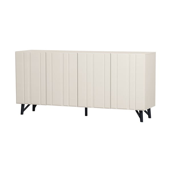 Кремав нисък скрин с чекмеджета от борова дървесина 181x85 cm Miller - WOOOD-image-2