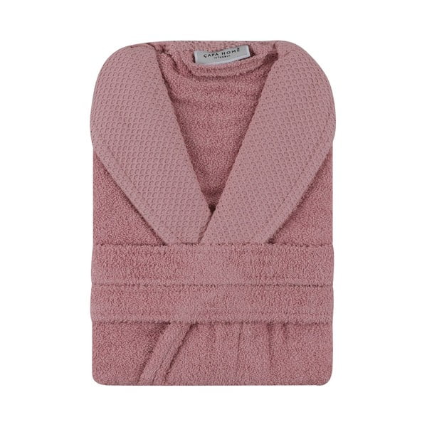 Розов памучен халат за баня размер XL Cappa - Foutastic