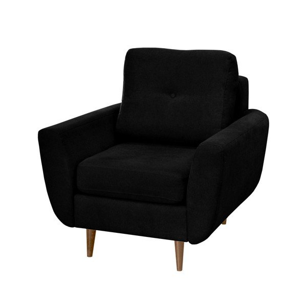 Černé křeslo se světlými nohami Mazzini Sofas Flower-image-1