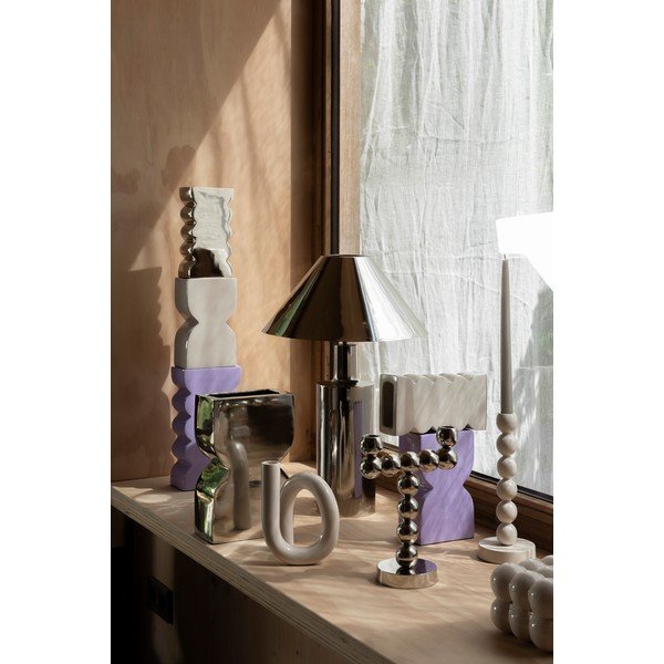 Метална настолна лампа в сребрист цвят с метален абажур (височина 53 cm) Wonders – Zuiver-image-2