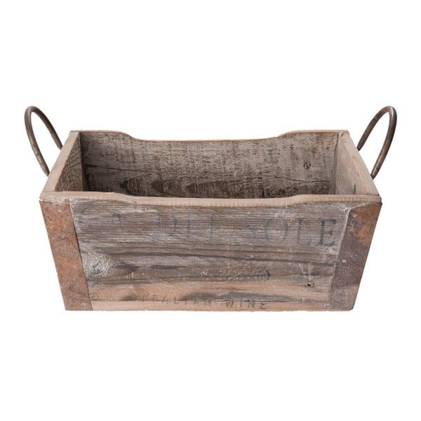 Дървена кошница за съхранение на Clayre & Eef Parisso - Clayre & Eef