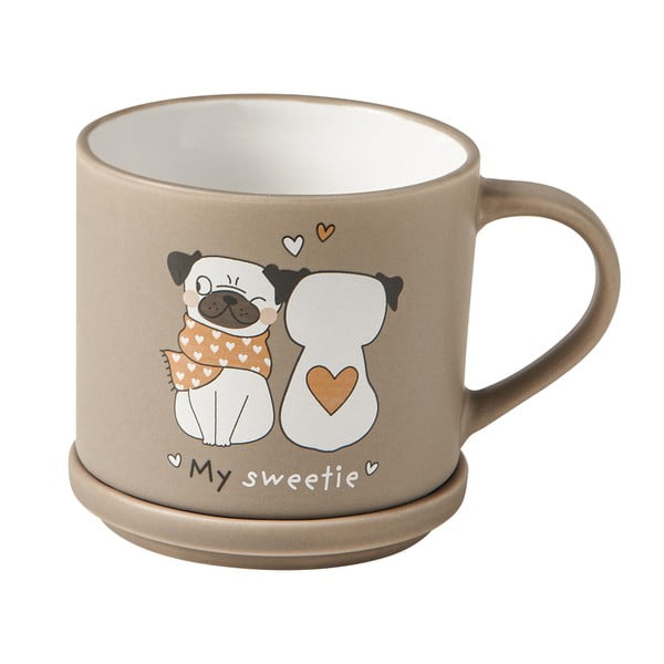 Бежово-светлокафяви порцеланови чаши в комплект от 2 бр. 35 мл - Brandani-image-4