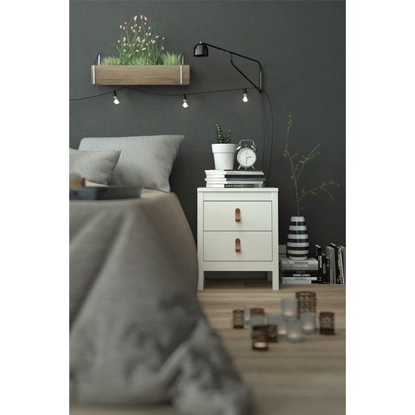Бяло нощно шкафче Madrid - Tvilum-image-1