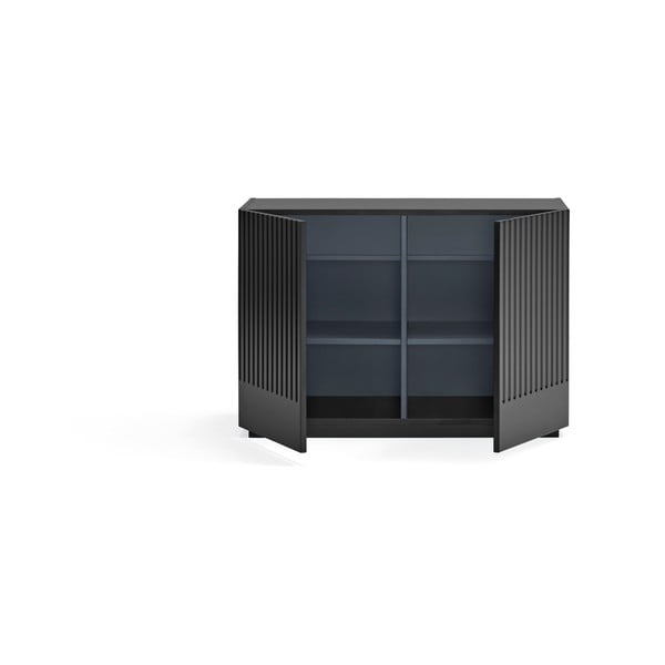 Черен нисък скрин с чекмеджета 100x70 cm Doric - Teulat-image-2