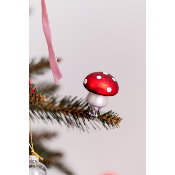 Стъклени коледни украси в комплект от 4 бр. Mushroom – Sass & Belle-image-1