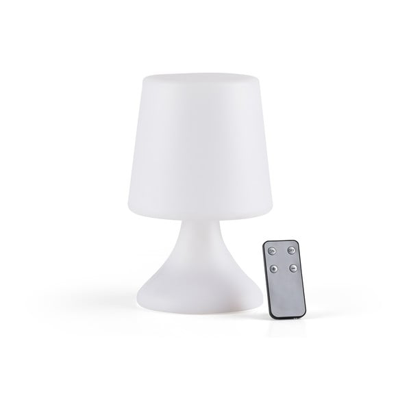 Бяла LED настолна лампа с дистанционно управление (височина 25,5 cm) Midnat – Villa Collection