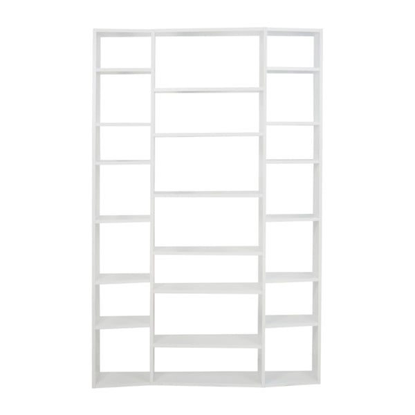 Бяла етажерка за книги Valsa, ширина 144 cm - TemaHome