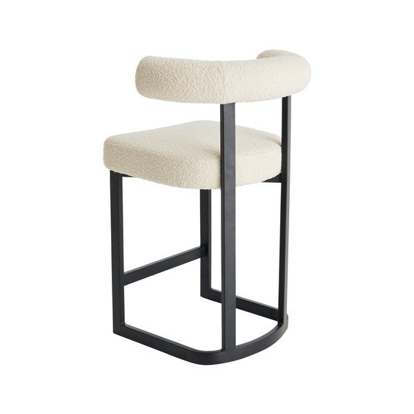 Черно-бял тапициран бар стол (височина на седалката 66 cm) Parie – Ellos Home-image-3