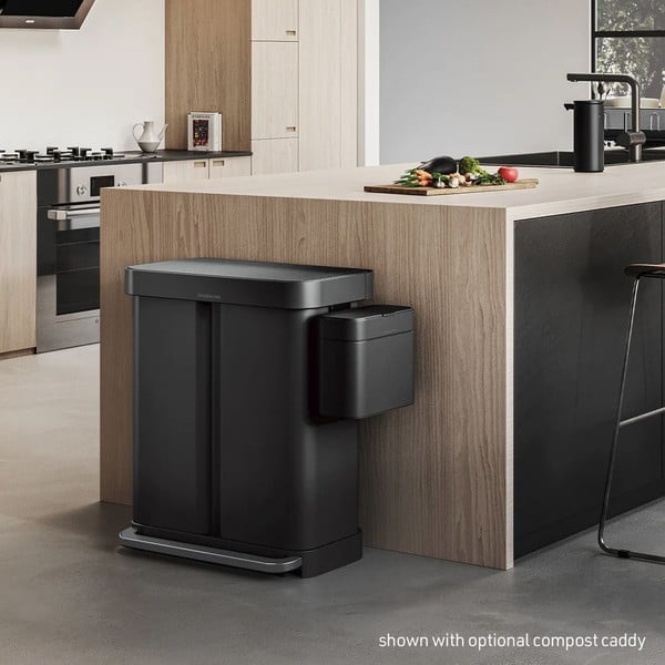 Стоманен кош за сортиране на отпадъци 58 л - simplehuman-image-1