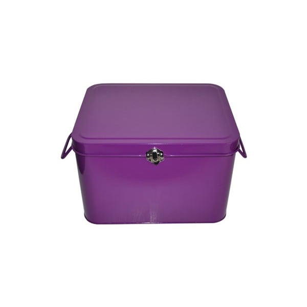 Plechový úložný box Waterquest, fialový