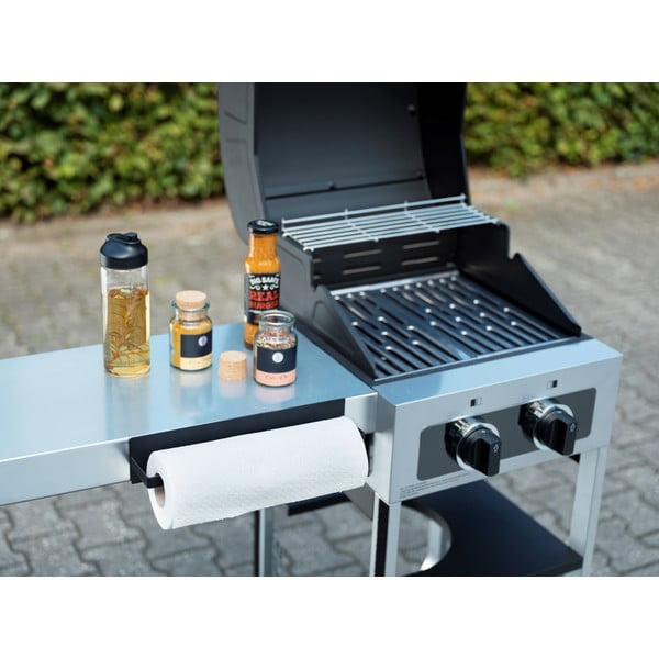 Черен магнитен държач за кухненски ролки Black Outdoor Kitchen Ima - Wenko-image-1