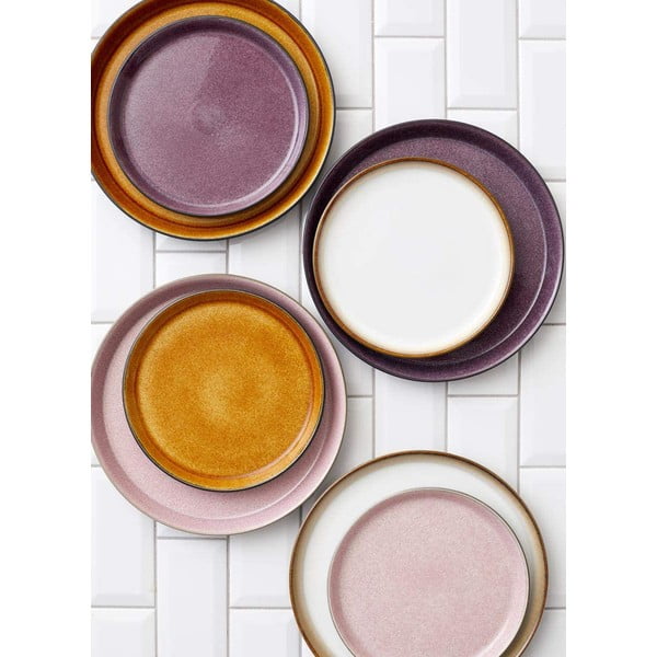 Розова/сива глинена чиния ø 27 cm Gastro Grey/Light Pink – Bitz-image-1