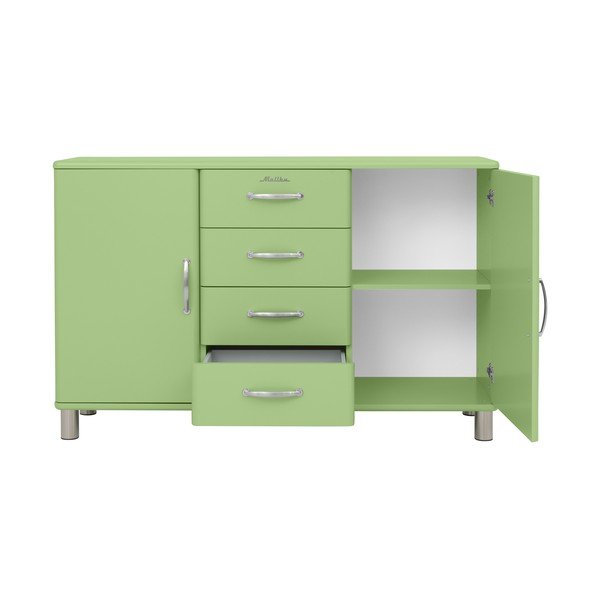 Зелен нисък скрин 146x92 cm Malibu - Tenzo-image-1