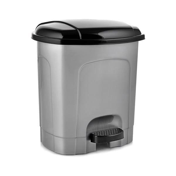 Сиво пластмасово кошче за боклук с педал 3 l – Orion