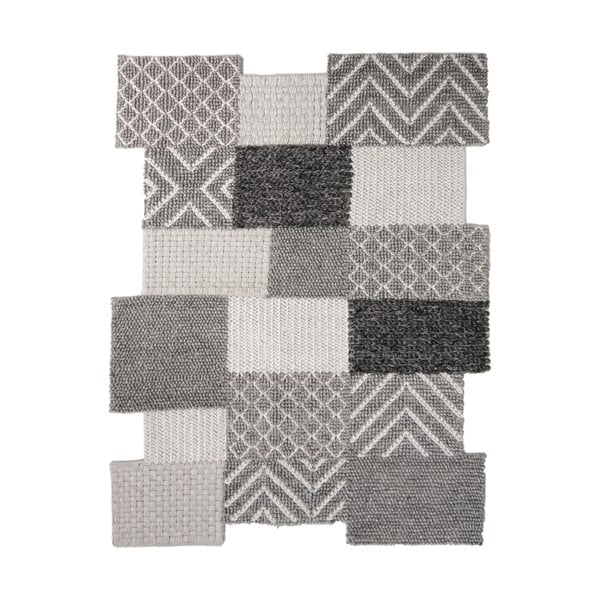 Сив ръчно тъкан килим Agra, 120 x 170 cm - Flair Rugs