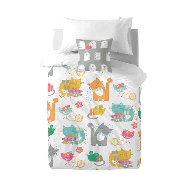 Детско памучно спално бельо Cat & Mouse, 140 x 200 cm Cat & Mouse - Moshi Moshi