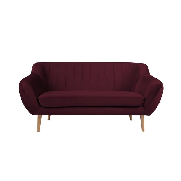 Vínově červená dvoumístná pohovka Mazzini Sofas Benito