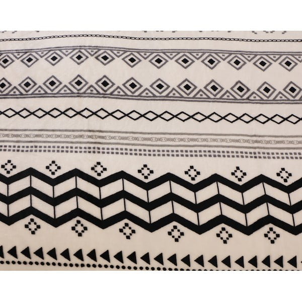 Черно и кремаво единично спално бельо от микроплюш 140x200 cm - My House-image-2