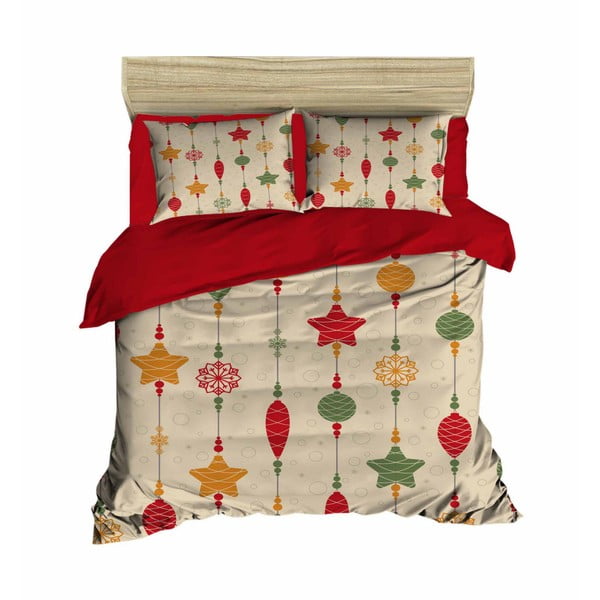 Коледно спално бельо за двойно легло с чаршаф Роджър, 200 x 220 cm - Mijolnir