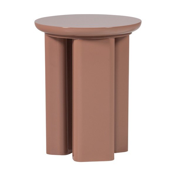 Гланцова кръгла странична масичка ø 40 cm Orivo – WOOOD-image-2