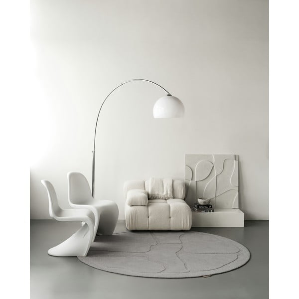 Сив вълнен кръгъл килим ø 160 cm Morphic Organica – Agnella-image-4