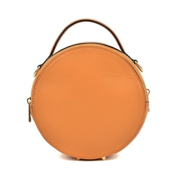 Кафява кожена чанта в цвят коняк Pargo - Isabella Rhea