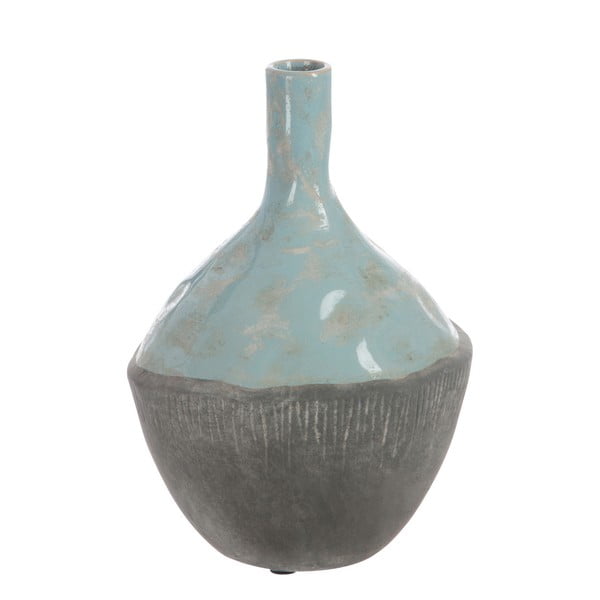 Váza Bottle In Grey and Blue, 22 cm