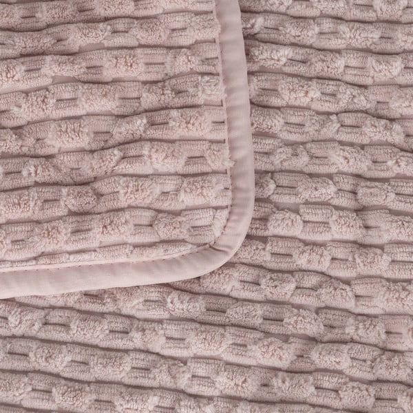 Розово капитонирано покривало за легло 180x260 cm – Ixia-image-1