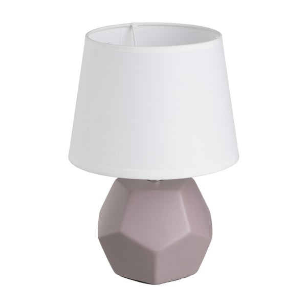 Сива керамична настолна лампа с текстилен абажур (височина 26 cm) - Casa Selección