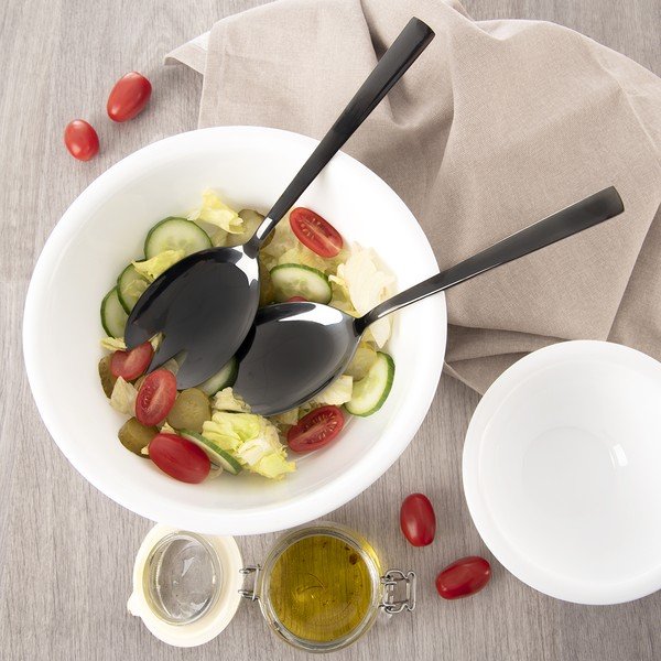 Прибори за сервиране на салата от неръждаема стомана Black – Orion-image-2
